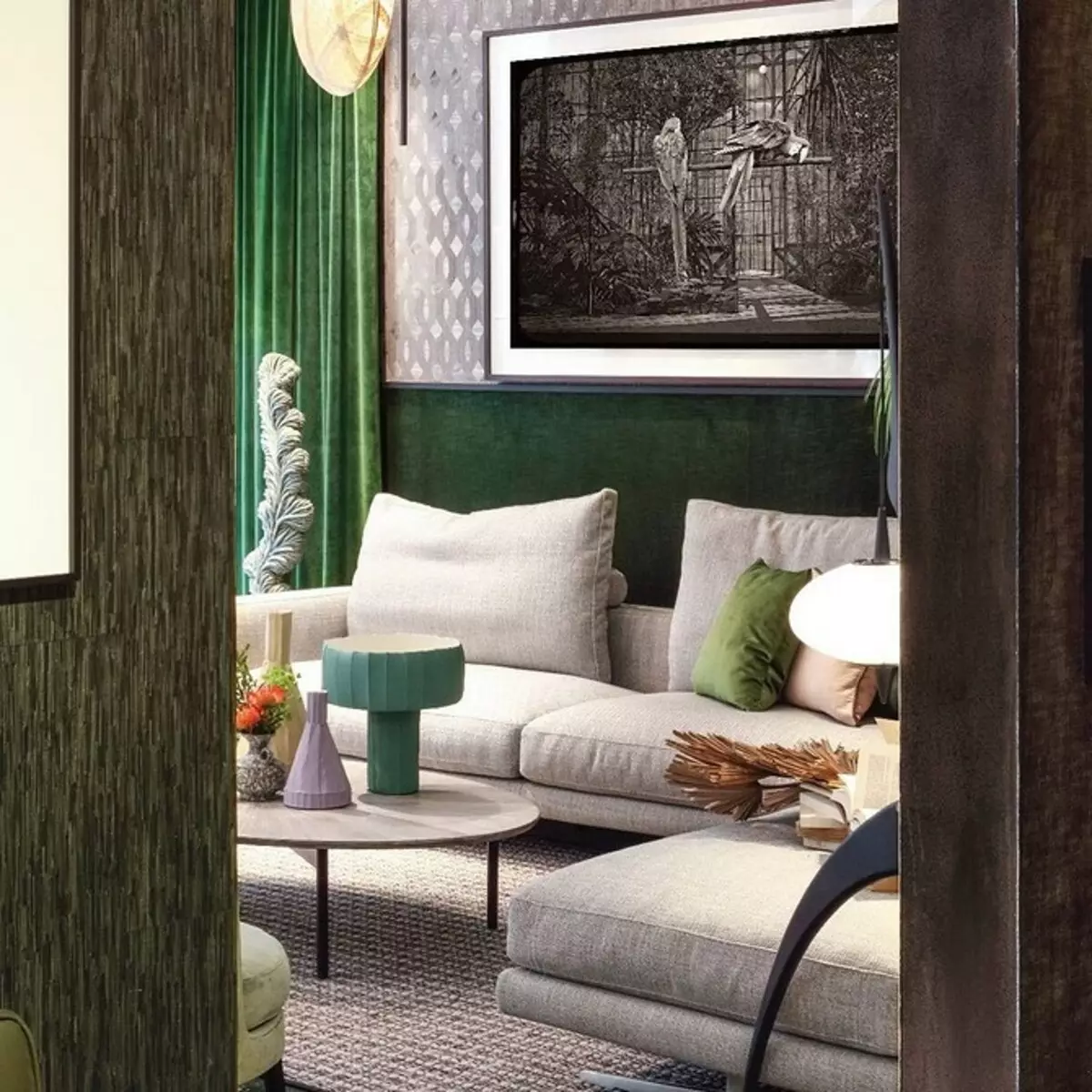 Green curtains in the interior: Tips for choosing and examples for any room 17050_7