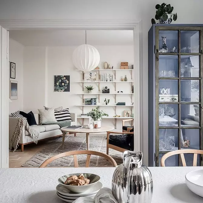 Hvis du kan lide skandinavisk stil: hvordan man arrangerer væggene i hvert værelse 1739_22