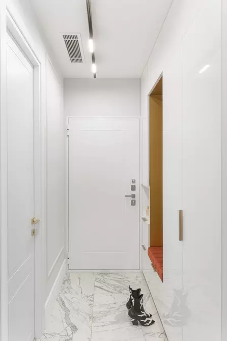 Apartamento com uma área de 45 metros quadrados. m em cores frios com espelhos e gloss 18086_24