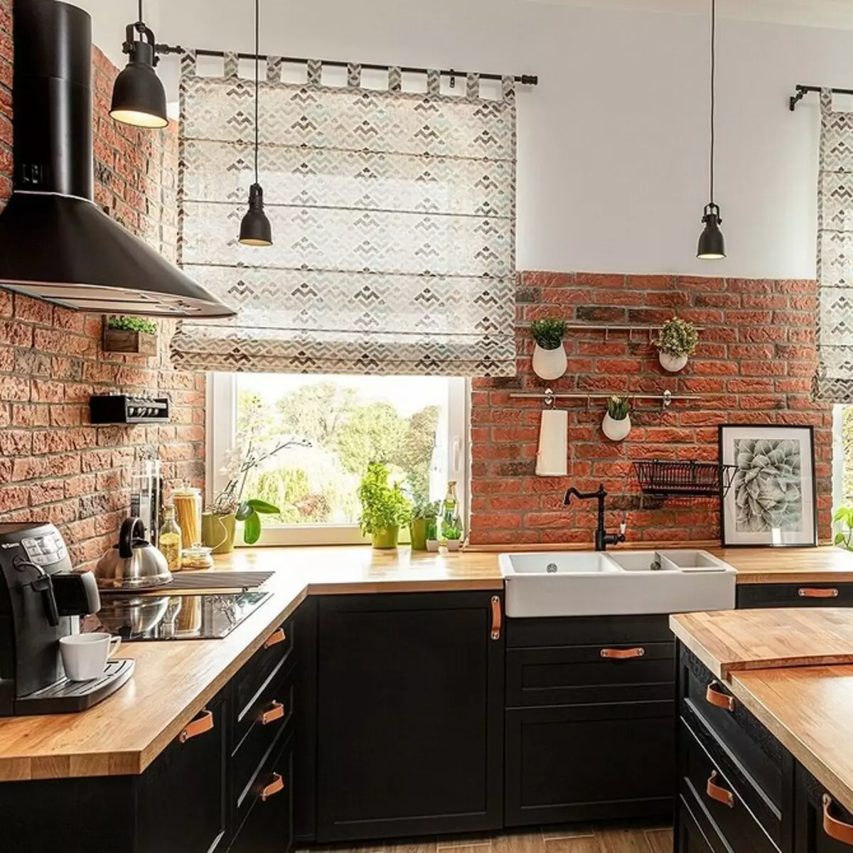 Jak oddzielić ściany w kuchni: 11 materiałów i przykładów ich użycia 19452_37