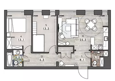 Apartemen pikeun dokter dimana teu aya solusi template 20115_56