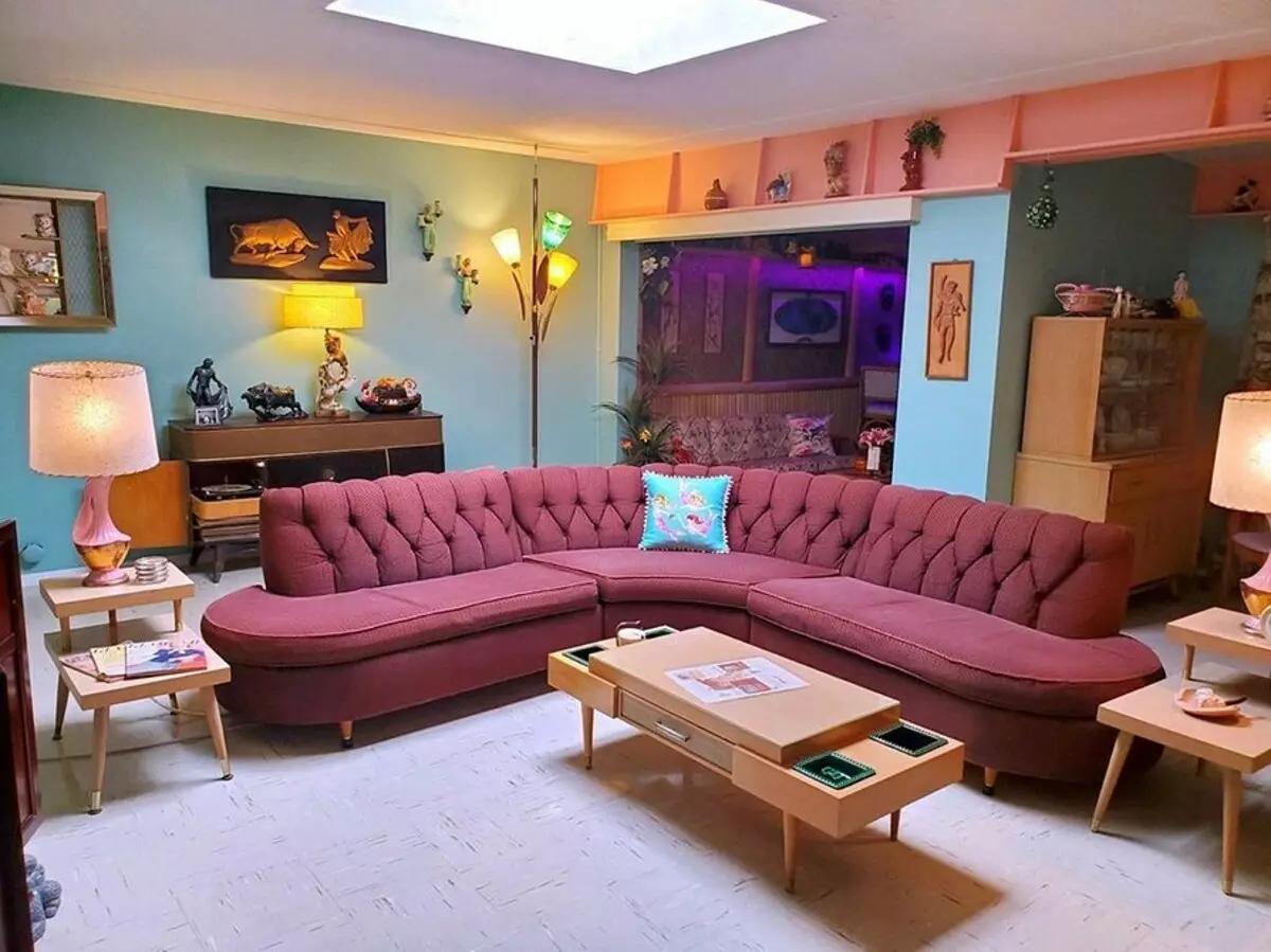 Para os connoisseurs retro: como emitir un interior ao estilo dos anos sesenta 2170_148