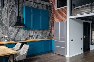 Pangsapuri Loft dengan Masakan Turquoise dan Bilik Tidur di Kaca Kaca 2224_1