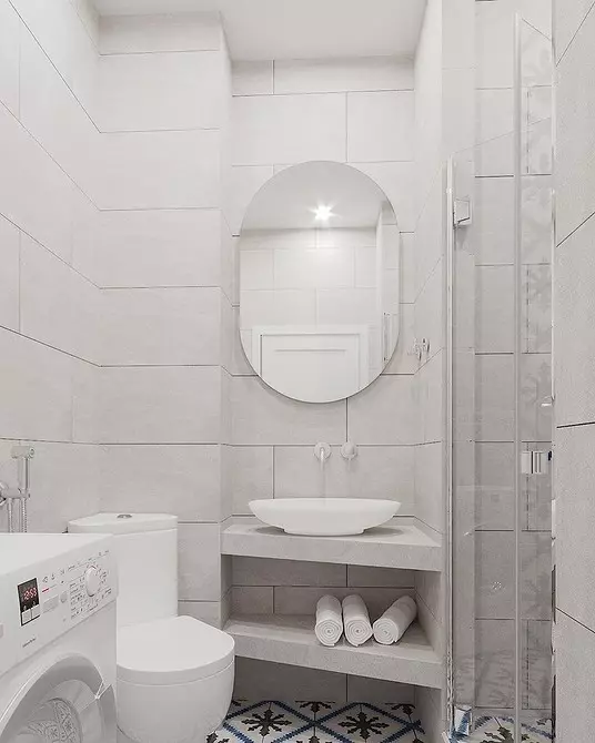 Decoración de un pequeño baño de diseño con ducha. 2245_109