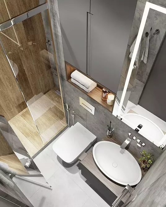 शॉवर के साथ एक छोटे बाथरूम डिजाइन सजावट 2245_22