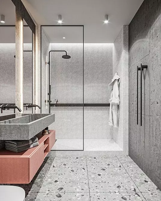 Decoración de un pequeño baño de diseño con ducha. 2245_28