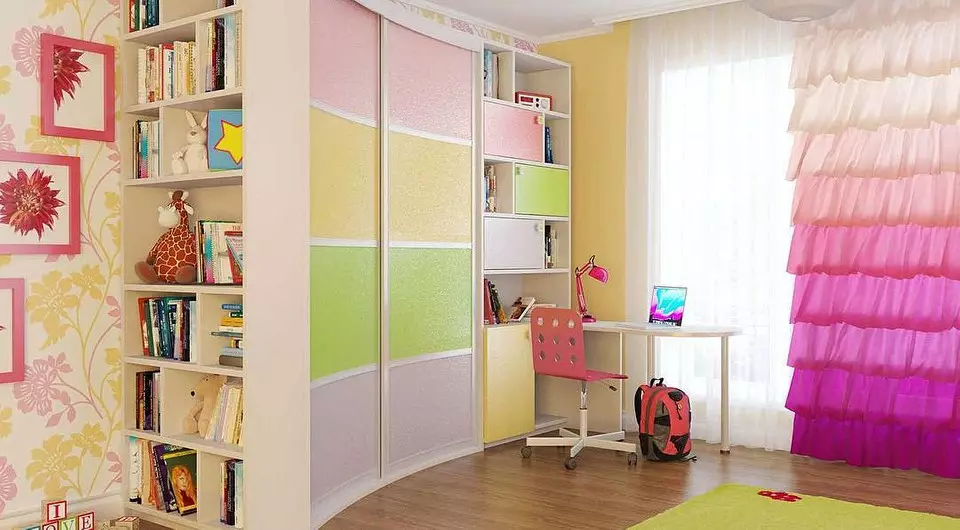 Quarto Zoning com um gabinete: Deliciosas ideias para diferentes tarefas 22657_62