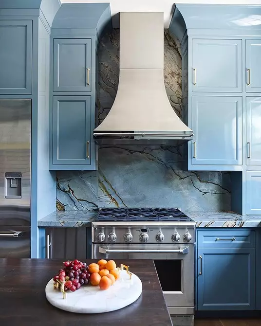 新鲜和不寻常：关于如何制作蓝色厨房的一切 2265_66