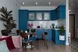Kitchen Design in Blue Color (81 photos)
