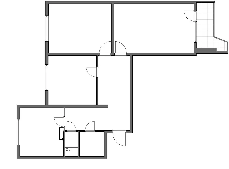 3-Raum Appartementsplanung: Features an Iddien 2314_109
