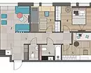 3-kamer appartementplanning: kenmerken en ideeën 2314_121