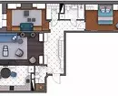 3-Room Apartment Planning: Mga Tampok at Mga Ideya 2314_60
