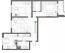 3-room apartment planning: features and ideas 2314_96