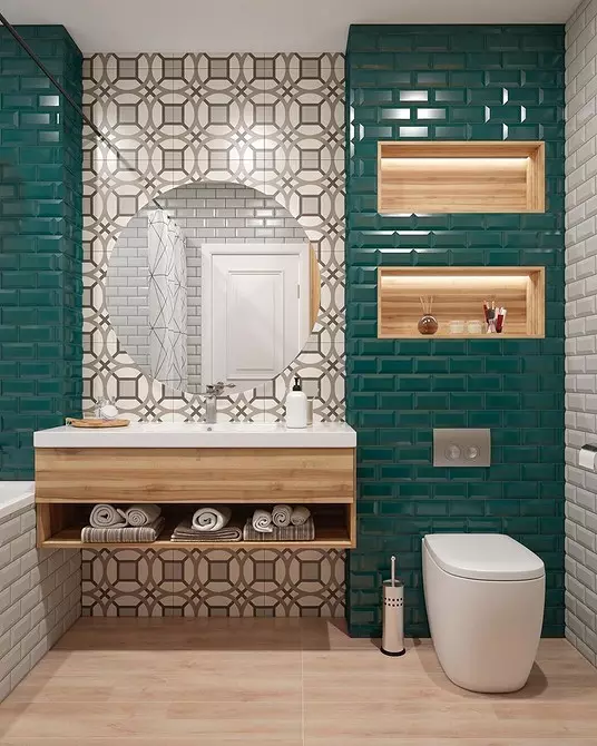 Best उत्तम आन्तरिक शैली बाथरूमको लागि, जसले प्रासंगिकता गुमाउँदैन 2323_21