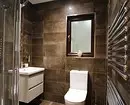Reka bentuk yang selesa dari bilik mandi coklat: kombinasi warna dan penamat yang betul 2449_18