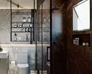 Reka bentuk yang selesa dari bilik mandi coklat: kombinasi warna dan penamat yang betul 2449_46