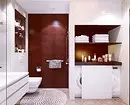 Reka bentuk yang selesa dari bilik mandi coklat: kombinasi warna dan penamat yang betul 2449_6