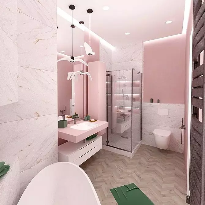 Diseño acogedor de un baño marrón: combinaciones de colores y acabado adecuado. 2449_71