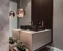 Reka bentuk yang selesa dari bilik mandi coklat: kombinasi warna dan penamat yang betul 2449_77