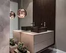 Design accogliente di un bagno marrone: combinazioni di colori e finitura corretta 2449_77