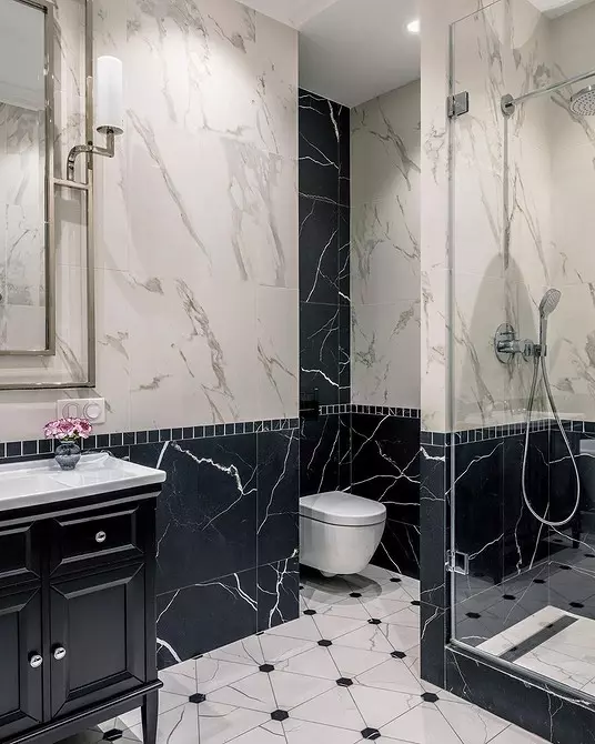 11 vonios kambariai su 7 kvadratinių metrų plotą. m, kurioje gražiai pateikiami visi reikalingi (ir 53 nuotraukos) 2503_7
