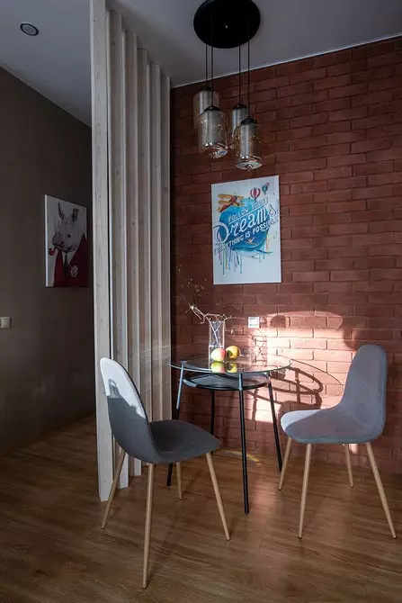 ¿Es posible loft en un pequeño apartamento? Un ejemplo de un área de estudio de 38 metros cuadrados. METRO. 2545_25