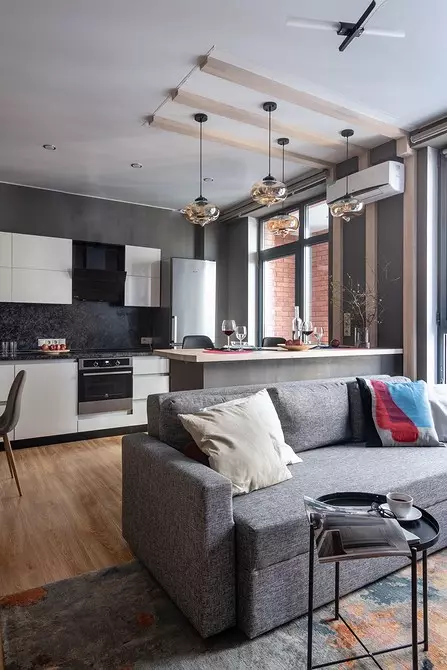 ¿Es posible loft en un pequeño apartamento? Un ejemplo de un área de estudio de 38 metros cuadrados. METRO. 2545_29