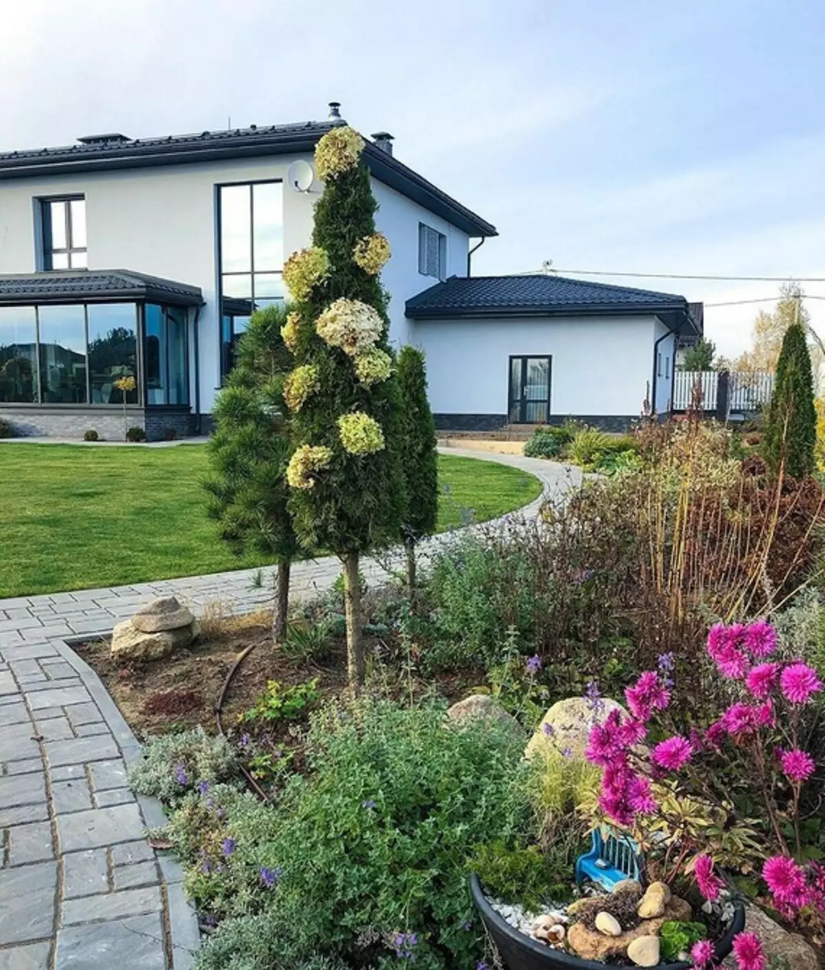 Hvordan arrangere en blomsterbed med nåletræer og blomster 2616_60