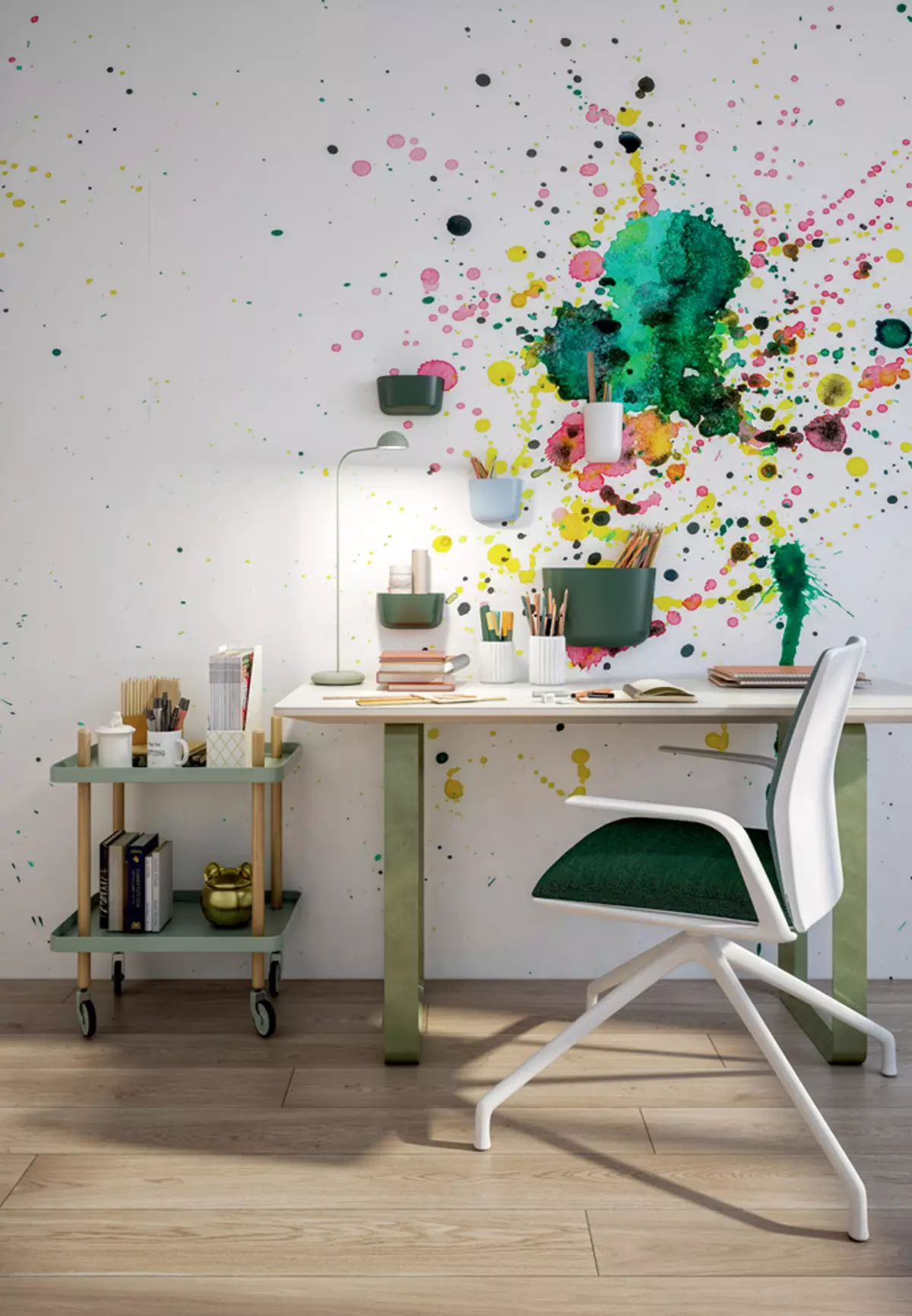 Wall mural in the interior: 16 ideas for typical apartments