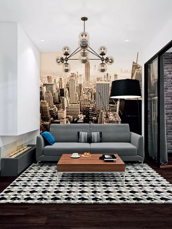 Wall mural in the interior: 16 ideas for typical apartments