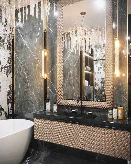 Elegants un skaists: mozaīka vannas istabas dizainā (66 fotogrāfijas) 2724_129