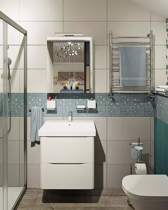 Елегантна и лепа: Мозаик у дизајну купатила (66 фотографија) 2724_131
