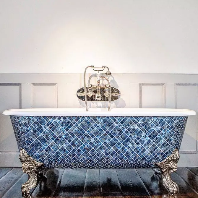 Elegantiškas ir gražus: mozaika vonios kambaryje (66 nuotraukos) 2724_135