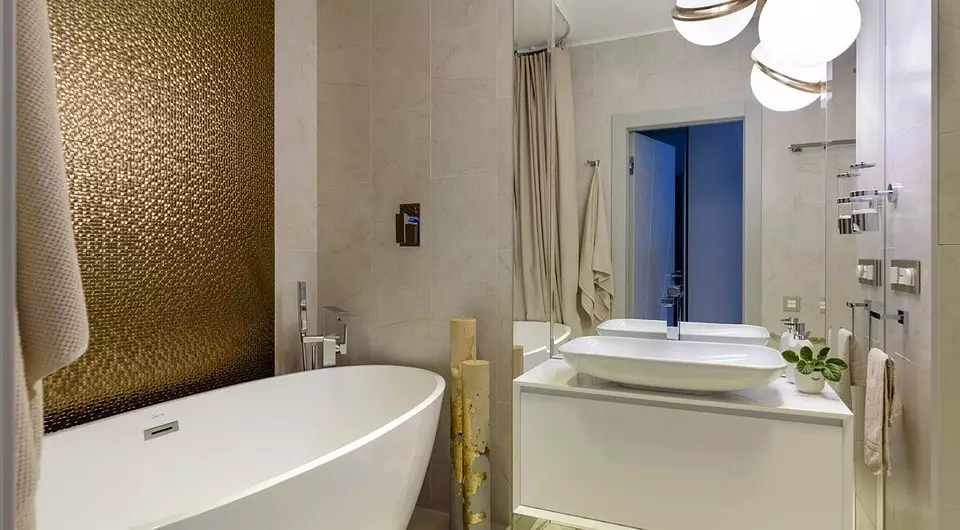 Elegants un skaists: mozaīka vannas istabas dizainā (66 fotogrāfijas)