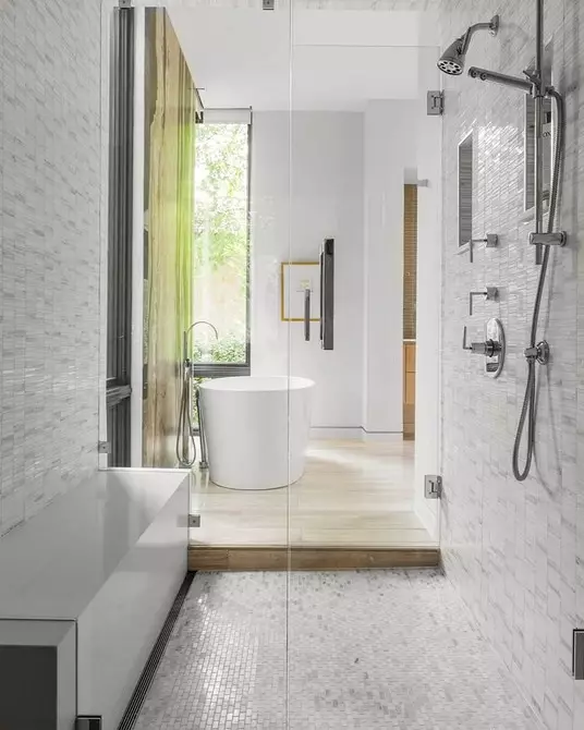 Elegantti ja kaunis: Mosaiikki kylpyhuoneen suunnittelussa (66 kuvaa) 2724_32