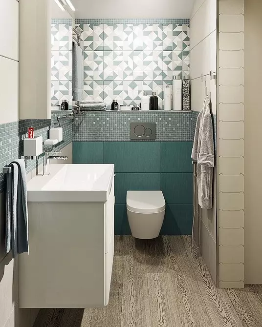 Elegantiškas ir gražus: mozaika vonios kambaryje (66 nuotraukos) 2724_40