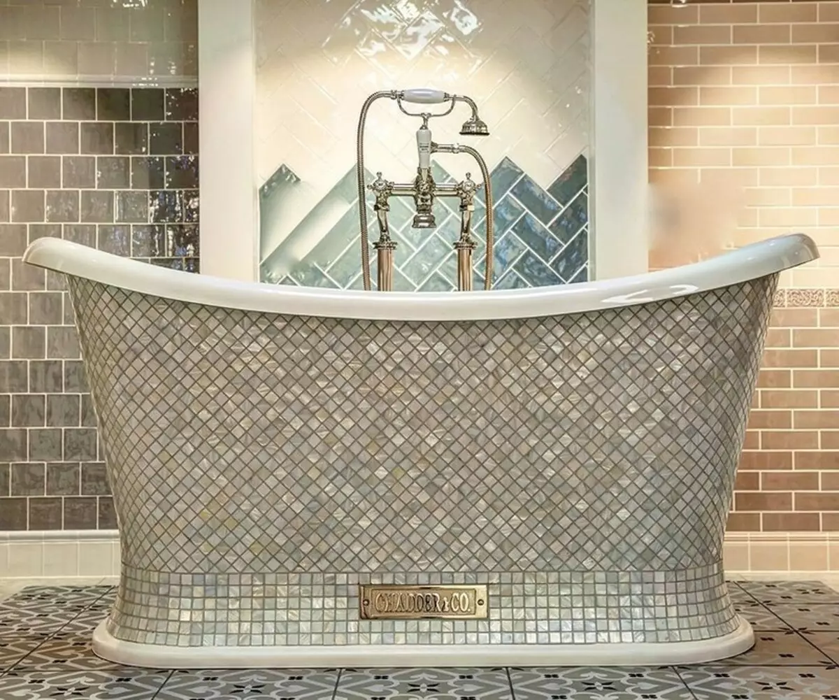 Elegant og smuk: Mosaik i design af badeværelset (66 billeder) 2724_54