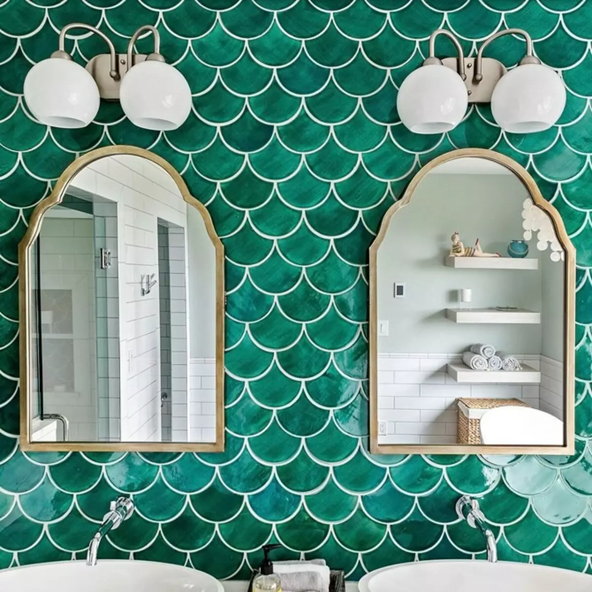 Елегантна и лепа: Мозаик у дизајну купатила (66 фотографија) 2724_66