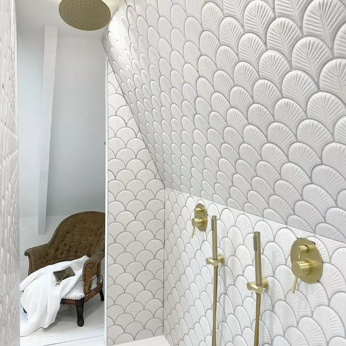 Елегантна и лепа: Мозаик у дизајну купатила (66 фотографија) 2724_71