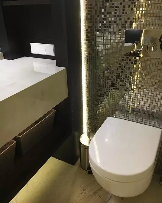 रमाइलो र सुन्दर: बाथरूमको डिजाइनमा मोजेक (66 66 फोटो) 2724_80