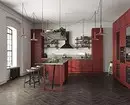 Kaip organizuoti virtuvę su dviem langais: dizaino parinktys Priklausomai nuo planavimo 2754_101