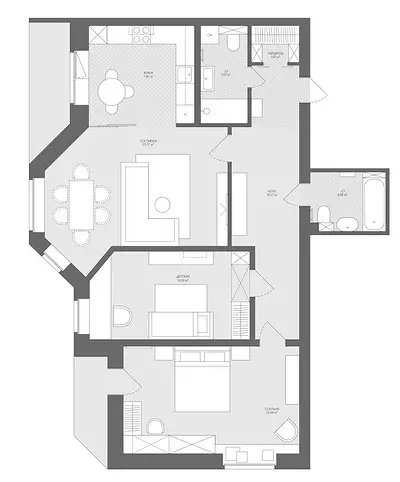 Kako udobnost i brutalnost u kombinaciji: obiteljski apartman u malom gradu Kstovu 27572_45