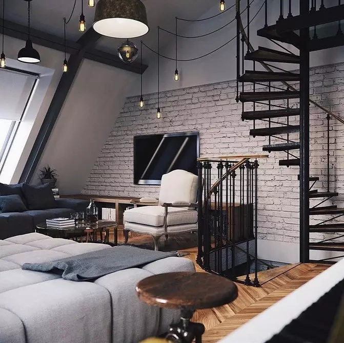 How to arrange a country house in Loft style: tips and 3 real examples from designers 2766_73