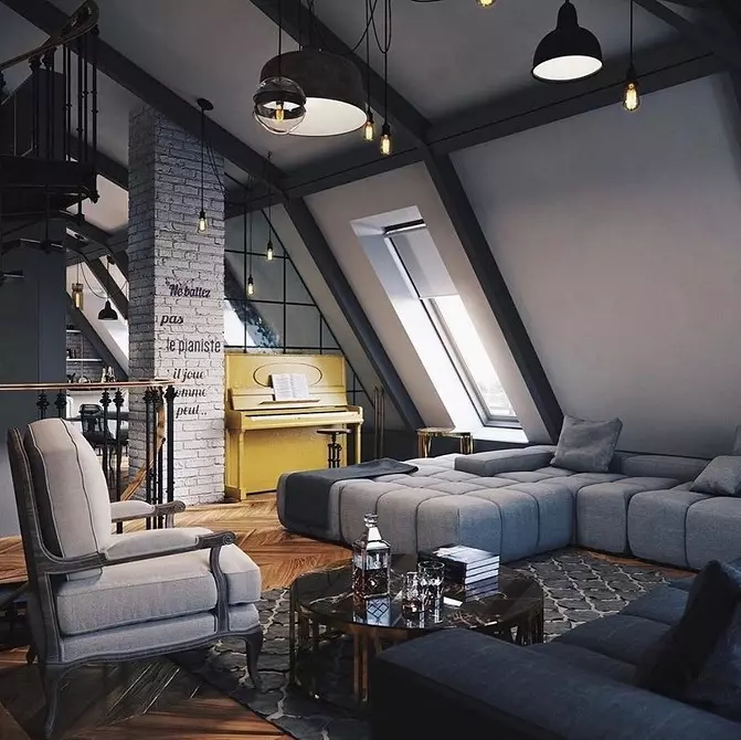 Wéi e Landhaus am loft Stil ze arrangéieren: Tipps an 3 richteg Beispiller aus Designer 2766_75