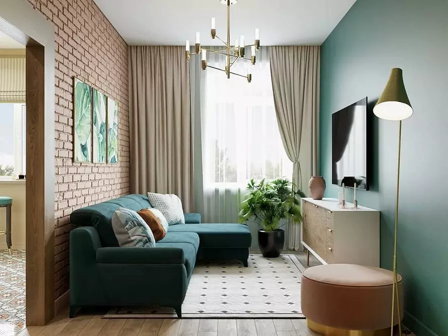 We draw up a living room in turquoise tones: the best designer techniques and color combinations 2829_106