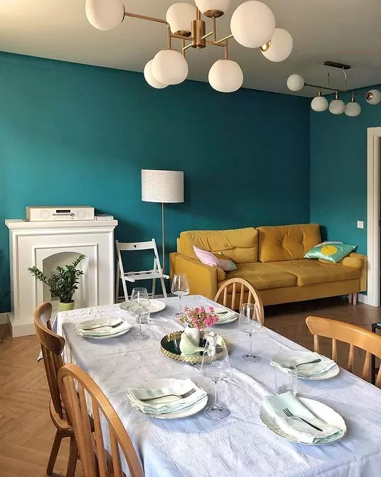 We draw up a living room in turquoise tones: the best designer techniques and color combinations 2829_107