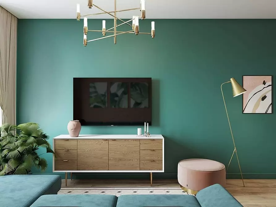 We draw up a living room in turquoise tones: the best designer techniques and color combinations 2829_120