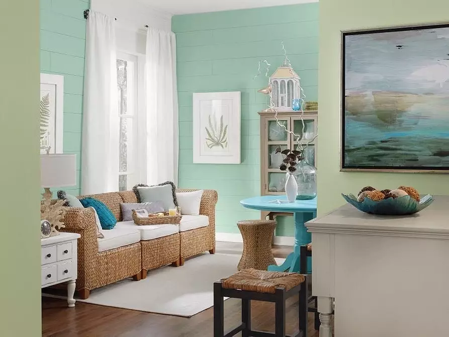 We draw up a living room in turquoise tones: the best designer techniques and color combinations 2829_124