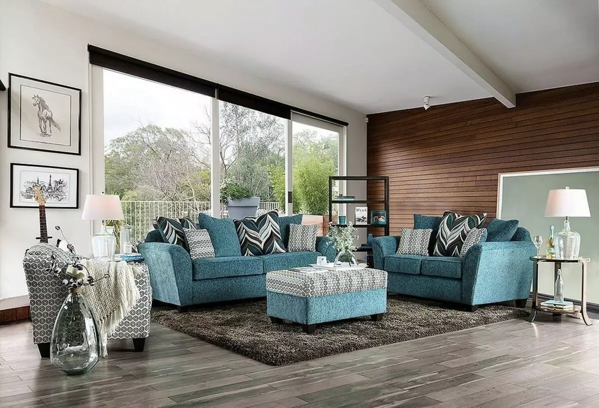 We draw up a living room in turquoise tones: the best designer techniques and color combinations 2829_15