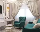 אנו מציירים חדר מגורים בצלילים טורקיז: טכניקות המעצב הטובות ביותר וצילומי הצבעים 2829_30